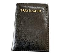 Lorenz Leather Effect Grained PU Travel Id Pass Card Holder with Rear Id Window - Black