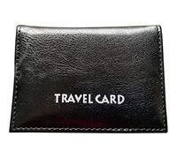 Lorenz Leather Effect Grained PU Travel Pass Bus Card Id Card Holder Cover - Black