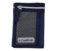Lorenz Men's Boy's Slim Canvas Sports Trifold Wallet - Navy Blue