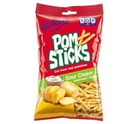 Lorenz POMSTICKS | Snack on the go | Tasty potato sticks | (Sour Cream, Pack of 5)