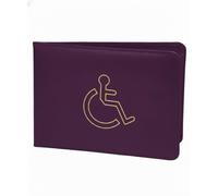 Lorenz PU Disabled Badge Holder Purple Landscape Design for New and Old Parking Clocks