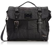 Lorenz Real leather Satchel Design Handbag (Black)