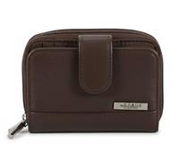 Lorenz RFID Leather Womens Wallet Twin Zip Purse Secure Multi Compartment Cowhide Card Holder Brown