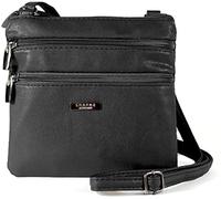 Lorenz Small Leather Grain PU Small Twin Section Bag Cross Body Bag Purse