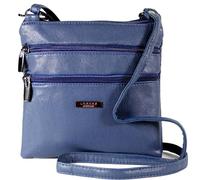 Lorenz Small Leather Grain PU Twin Section Bag Cross Body Bag Purse