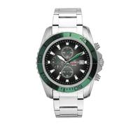 Lorenz - Sport Quartz Chronograph 026117VB - Watch with steel strap - Box set with replacement rubber strap - Water resistant up to 100 m