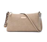 Lorenz Suedette Effect Shoulder Bag for Women, Lightweight Top Zip Handbag, Adjustable Strap, Inner Zip Pocket, Everyday Crossbody Shoulder Bag, 26 x 14 x 6 cm (Pebble)