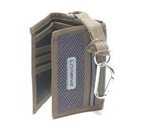 Lorenz Trifold Sports Wallet Durable Grey Nylon Wallet with Belt Hook & Back Zipper for Travel Outdoor & Everyday Use
