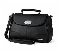 Lorenz Women’s Triple Zip Crossbody Bag - Flapover Shoulder Handbag with Swivel Lock, Adjustable Strap & Multiple Compartments (Black)