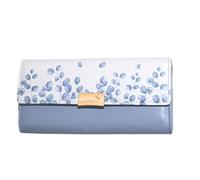 Lorenz Women's Eucalyptus Leaf Print RFID Purse in Light Blue LORENZ Light Blue One Size