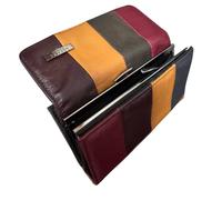 Lorenz Women's Framed Clip-Top Leather Patchwork Purse LORENZ Multicolor One Size