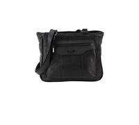 Lorenz Women's Genuine Real Leather Organiser Shoulder Bag Multi Pocket Handbag
