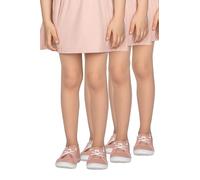 LORES 3-Pack Girls Tights Plain School Semi Sheer Pantyhose Classic Footed Dance Ballet Stockings Everyday 20 DEN Tonia, Natural 7-8 years