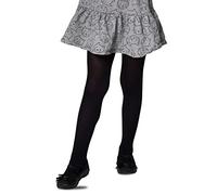 LORES Black Tights for Girls 40 DEN Opaque Plain Solid Footed, Soft Microfibre Ballet Tights, School Uniform Tights Kids Dance Gymnastics Everyday-wear, 3-4 Years (98/104 cm)