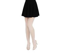 LORES Concorde 60 Denier Soft Opaque Women’s Tights - Italian-Made Classic Matte Pantyhose in Durable Microfiber Full Stockings, Ecru L