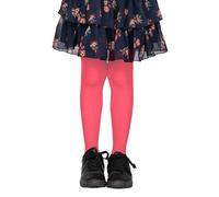 LORES Coral Tights for Girls 40 DEN Opaque Plain Solid Footed, Soft Microfibre Ballet Tights, School Uniform Tights Kids Dance Gymnastics Everyday-wear, 5-6 Years (110/116 cm)