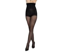LORES High Waisted Black Slimming Tights Compression Pantyhose Control Top Push-up Shaping Effect, Nero XXL