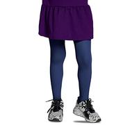 LORES Navy Tights for Girls 40 DEN Opaque Plain Solid Footed, Soft Microfibre Ballet Tights, School Uniform Tights Kids Dance Gymnastics Everyday-wear, 7-8 Years (122/128 cm)