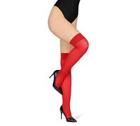 LORES Women’s Microfiber Opaque Knee High Socks Over Knee Thigh-High Long Warm Sock for Girl Cosplay Stockings 60 DEN, Red
