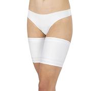 LORES Womens anti-chafing thigh bands prevent thigh rubbing satin protector, Bianco L