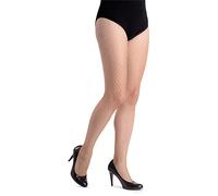 LORES Womens Fishnet Tights for Ladies Small Medium Wide Mesh Sexy Look Cosplay Net Stockings, Rete15 Natural Size 1/2