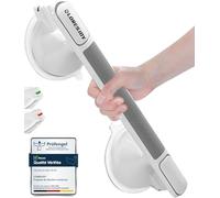 LORESJOY Bath Handle Bars, Shower Handle, No Drilling, Max 120 kg, Removable, White