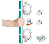 LORESJOY Bathroom Grab Bars, Suction Bathroom Grab Rails, Shower Handles for Elderly, Hand Rail with Suction Cup, Support Grab Handle, Portable Suction Cup Grab Bar(Blue)