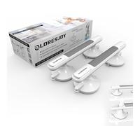 LORESJOY Shower Handles for Elderly Suction, 2 Pack Grab Bars for Bathtubs and Showers, Suction Grab Bars for Shower, Heavy Duty No Drilling Shower Bars Safety for Seniors