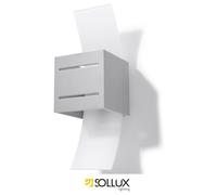 Modern Wall Lamp 30x10x12cm 1xLight Sollux Lighting Grey One Size