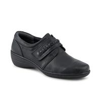 Loretta Leather Adjustable Fit Monk Shoes - Black Size 6