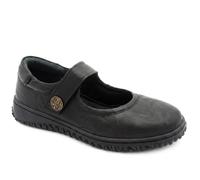 Loretta Womens Leather Mary Janes | Autumn Winter Collection | Touch Fastening Shoe | Riptape