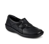 Pavers Women's Loretta Wide Fit Leather Handmade Slip-Ons in Black | Size: 8 Pavers Black 8