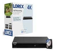 Lorex 4K Fusion NVR for Security System | 16-Channel (Wired or Wi-Fi) | 4TB Storage | Smart Motion Detection | Face/Vehicle/Package Alerts | Remote Viewing | Expandable to 20TB | Proudly Canadian