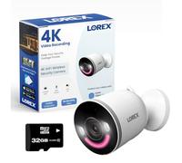 Lorex 4K Spotlight Indoor/Outdoor Wi-Fi 6 Security Camera with Smart Security Lighting, Person, Vehicle, Animal and Package Detection, 2-Way Talk, Quick Response, Fusion