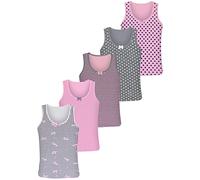 LOREZA ® 5 pcs. Girl's Cotton Sleeveless Tank top Various Designs (12-13 Years, K-0011