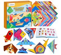 LORHAKI Origami Paper Kit for Kids Ages 5-8 & 8-12, 208 Sheets with 54 Easy Patterns and Step-by-Step Instruction Book, Craft Kit for Classroom, Travel and Home Learning, Gift for Boys Girls Beginners