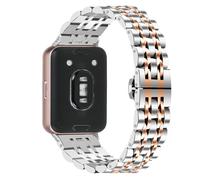 Lorheyar Metal Straps Compatible with Samsung Galaxy Fit 3, Replacement Watch Band Stainless Steel Wristband Sport Bracelet for Women Men Compatible with Galaxy Fit 3