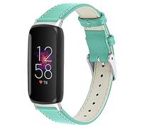 Lorheyar Watch Replacement Strap Compatible with Fitbit Inspire1/2/3, Leather Bracelet Sport Band Women men Compatible with Inspire1/2/3 Fitness Tracker Accessories Green,Inspire 3