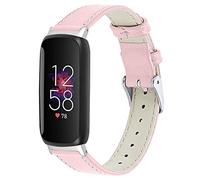 Lorheyar Watch Replacement Strap Compatible with Fitbit Inspire1/2/3, Leather Bracelet Sport Band Women men Compatible with Inspire1/2/3 Fitness Tracker Accessories Pink,Inspire 1/HR