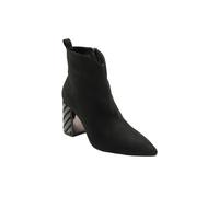 'Lori' Block-Heel Ankle Boots Lotus Black 7