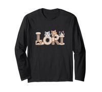 Lori Cat Trees - Personalized Cute Name Word Art Long Sleeve T-Shirt