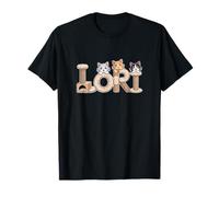 Lori Cat Trees - Personalized Cute Name Word Art T-Shirt