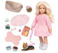 Lori Dolls - Mini Doll & Dog Set - 15 cm Doll with Yorkie Pup - Pet Toys & Accessories - Dafina's Pet Play Set - Playset for Kids - 3 Years +