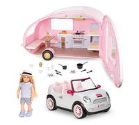 Lori Eliza's Glamping Set, Doll Camper and Convertible Car Set, Playsets