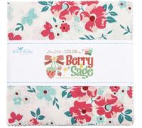 Lori Holt Berry & Sage 5” Stacker | 42-Piece Precut Quilt Fabric Squares by Bee in My Bonnet for Riley Blake Designs | 5-Inch Charm Pack for Quilting and Patchwork