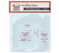Lori Holt Type/ography Glyphs Sew Simple Shapes - 53 Acrylic Templates for Applique & Quilting | Bee in My Bonnet | Use with Say-It Sew Along