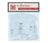 Lori Holt Type/ography Letters Sew Simple Shapes | 63 Plastic Applique Templates for Say-It Sew Along by Bee in My Bonnet | Vintage-Inspired Font Designs for Quilting & Sewing