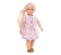 Lori Dolls - Mini Doll - 6-inch Fashion Doll - Stylish Outfit - Jacket, Dress & Shoes - Toys for Kids - Perla - 3 Years +