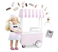 Lori - Mini Doll & Ice Cream Cart - Clothes & Accessories for 6-inch Dolls - Scoops, Cones, Soft Serve, Popsicles - Toys for Kids - 3 Years + - Evelina's Cart