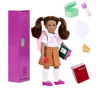 Lori - Mini Doll & School Play Set - 6-Inch Doll with Locker & Accessories - Backpack, Books, Food - Jessalyn’s School Locker Set - Playset for Kids - 3+ Years